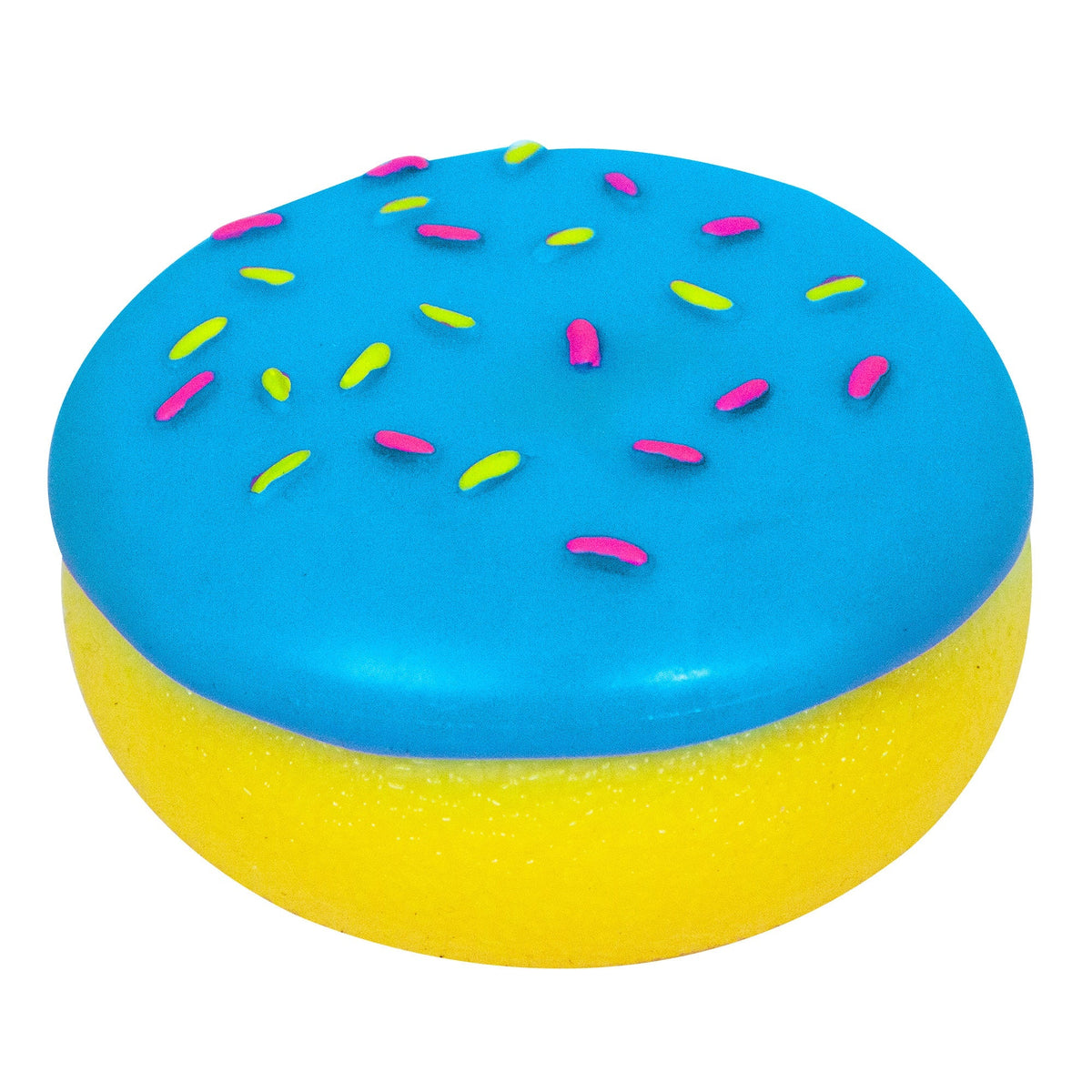 NeeDoh Jelly Donuts - Yellow Dohnut with Blue Frosting with Sprinkles